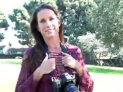 AMATEUR sex with naughty MILF who loves cameras and POV