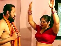 Medicine man treats the chubby Indian Milf by kissing her