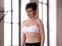 Down blouse on trademill - tits a poppin HD vid II exercise workout