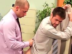 Gay office hunk drilled until they cum